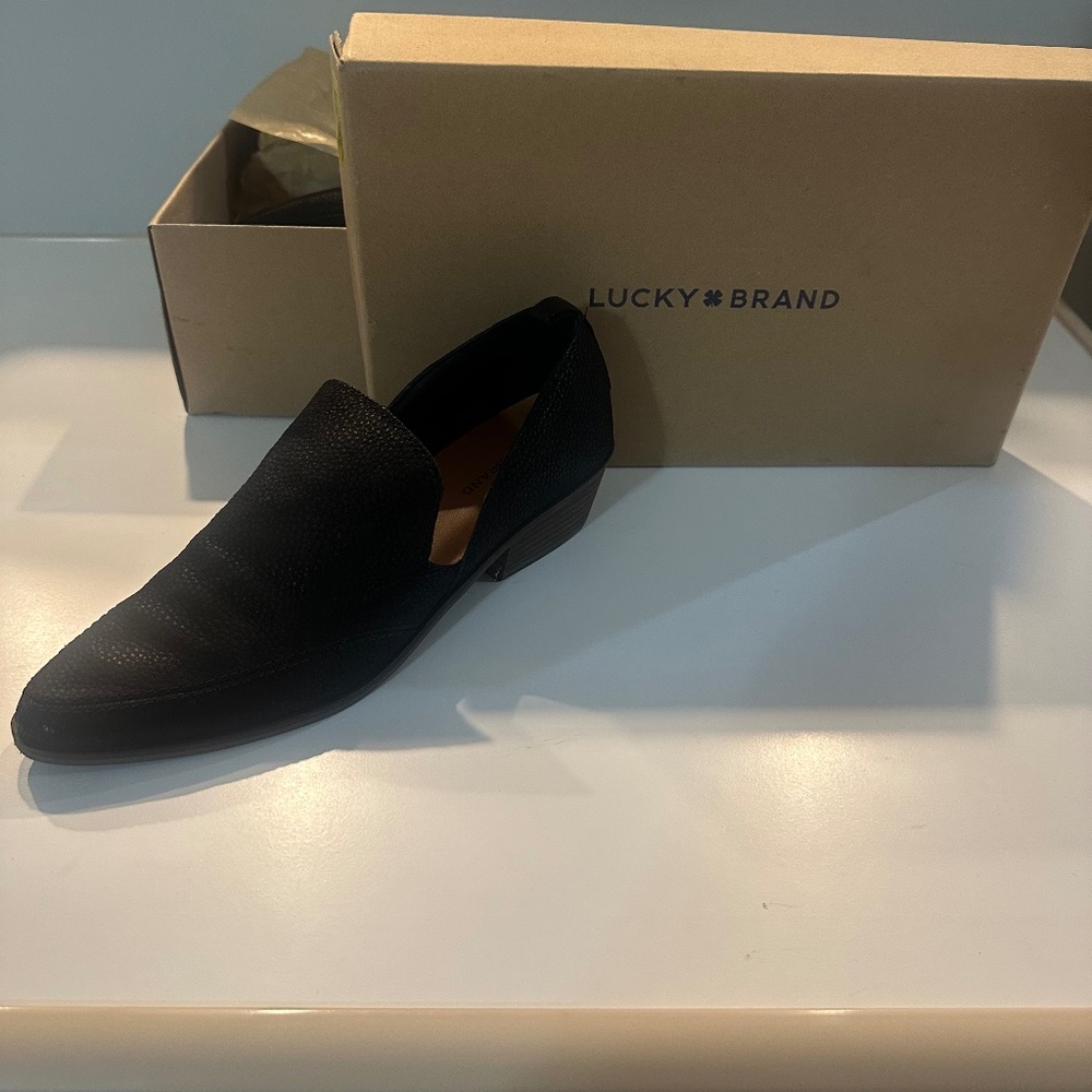 Lucky Brand Womens Black Fausst Bootie - Size 8